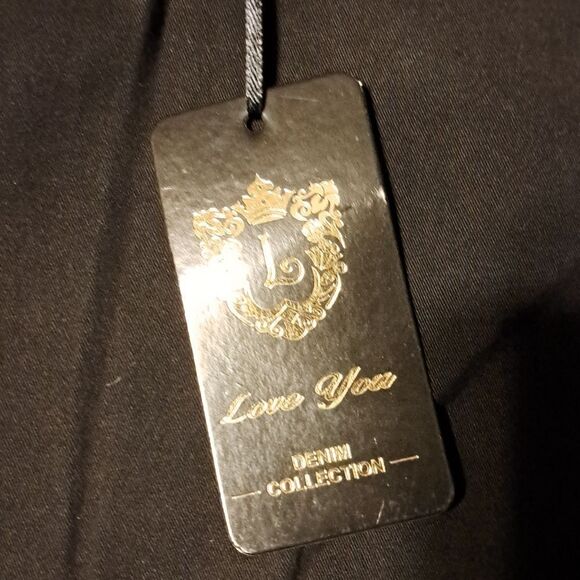 Love You black distressed jeans size 2XL NWT - Picture 3 of 6